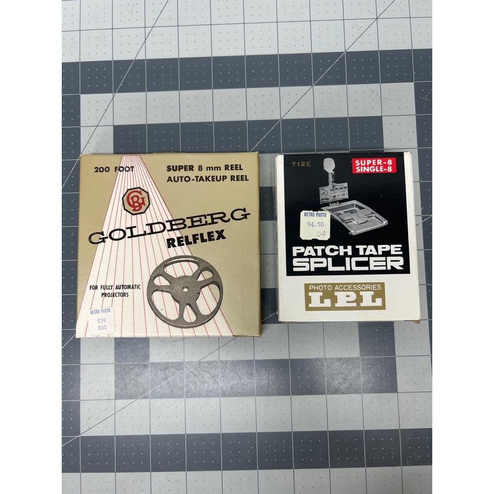Vintage Patch‎ Tape Splicer Goldberg Reel Film Equipment Original Boxes Movie
